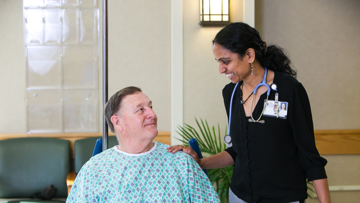 Doctor and patient at Hugh Chatham Memorial Hospital.